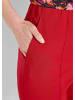 GOLDNER Elegante Schlupfhose mit Biesen in rot