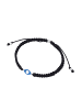 KUZZOI Armband 925 Sterling Silber Evil Eye in Schwarz