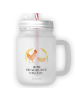 Mr. & Mrs. Panda Mason Jar Huhn Stolz mit Spruch in Transparent