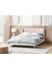 Beliani Doppelbett FORBACH in Beige/Gold - (W) 174 x (H) 106 x (L) 218 cm