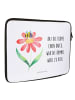 Mr. & Mrs. Panda Notebook Tasche Hummel Blume mit Spruch in Weiß