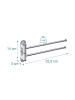 relaxdays Wand-Handtuchhalter in Silber - (B)32,5 x (H)14 x (T)3 cm
