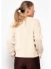 SASSYCLASSY Feinstrickpullover mit strukturierten Streifen in Beige
