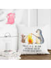 Mr. & Mrs. Panda Kissen 40x40 Pinguin Lagerfeuer mit Spruch in Weiß
