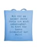 Mr. & Mrs. Panda Canvas Bag Spruch Beste Schwester mit Spruch in Sky Blue