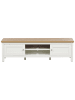 Beliani TV-Möbel ATOCA in Weiß/Braun - (W) 140 x (H) 41 x (L) 39 cm