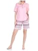 NORMANN kurzarm Shorty Schlafanzug Ethnolook - 72789 in rosa