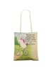 Mr. & Mrs. Panda Shopper-Tasche Einhorn Radfahrer Design mit Spruch in Weiß