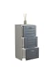 VCM  Midischrank mit drei Schubladen Flonila 76x38x28 in Weiß / Anthrazit