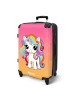 NoBoringSuitCases Suitcase, Koffer, Reisekoffer Einhorn rosa orange