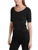 MARC CAIN Hochwertiges Basic-Shirt in Schwarz