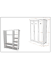 58 aufm Kessel KINDERZIMMERSCHRANK Kamila 159x57x191 mit 3 Türen MDF+Massivholz Weiß
