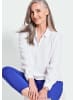 GOLDNER Elegante Viskosebluse mit Hemdkragen in weiß