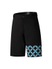 SHIMANO SHIMANO W's SAYAMA PRINTED SHORTS, Black/Blue in Black/Blue