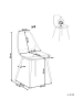 Beliani 4er-Set Esszimmerstuhl HAZELTON in Beige/Braun