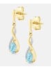 Diamant L'éternel Ohrhänger, mit Blautopas, 375 Gelbgold
