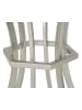 Mauro Ferretti Couchtisch aus silberfarbenem Metall und Marmor, ø 56 x 68 cm