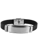 Adeliás Herren Armband aus Leder 21,5 cm in schwarz
