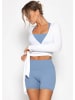 SASSYCLASSY Langarm Shirt zum Wickeln in Weiß