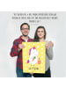 Mr. & Mrs. Panda Plakat Einhorn Vegan mit Spruch in Gelb Pastell