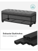 SONGMICS Sitzbank Melisa in dunkelgrau - (B)110 x (H)40 x (T)40 cm