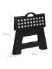 relaxdays Klapphocker in Schwarz - (B)35 x (H)22 cm x (T)28 cm
