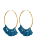 Elli Ohrringe 925 Sterling Silber Tassel in Blau