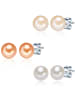 Valero Pearls Perlen-Ohrstecker Sterling Silber Süßwasser-Zuchtperle in apricot