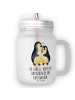 Mr. & Mrs. Panda Limonadenglas Pinguine Einschlafen mit Spruch in Transparent