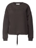 Street One Sweatshirt mit Rundhals und Tunnelzug in black coffee