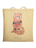 Mr. & Mrs. Panda Tote Bag Roter Panda ohne Spruch in Gelb Pastell