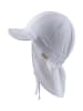 Sterntaler Schirmmütze mit Nackenschutz uni in weiß