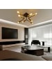 ZMH Deckenleuchte in Schwarzgold 8-flammige E27 Retro Wohnzimmerlampe