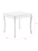 en.casa Esstisch Lüneburg in Weiß (H)76cm (B)80cm (T)80cm