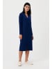 Finn Flare Langarmkleid Straight V in dark blue