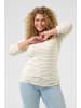 KAFFE curve Langarm-Shirt KClia Regular fit in Chalk/Feather Gray Stripe