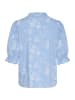 Kaffe Kurzarm-Bluse KAelly Regular fit in Vista blue/Chalk Flower