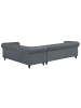 Beliani Ecksofa CHESTERFIELD in Grau/Braun - (W) 280 x (H) 77 x (L) 85 cm