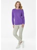GOLDNER Feinstrickshirt mit U-Boot-Ausschnitt in lila