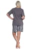 NORMANN Shorty Pyjama kurzarm Schlafanzug - 72771 in grau