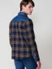 KOROSHI Langarm-denimhemd in blau