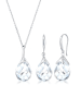 Elli Schmuckset 925 Sterling Silber Tropfen in Silber