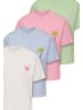 KIDS ONLY T- Shirt 'Solei Life' 4er Pack in blau