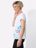 WITT WEIDEN Shirt in weiß-aquamarin-bedruckt