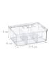 relaxdays Teebox in Transparent - (B)21,5 x (H)9 x (T)15 cm