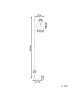 Beliani Stehleuchte OKAVANGO in Silber/Transparent - (W) 17 x (H) 164 x (L) 17 cm