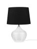 Beliani Tischleuchten OSUM in Schwarz/Transparent - (W) 30 x (H) 45 x (L) 30 cm