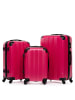 FERGÉ Kofferset Hartschale 3-teilig 3 teilig Hartschale Québec in pink