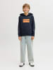 JACK & JONES Junior Kapuzenpullover Sweatshirt JJCOLE in Dunkelblau