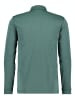 Ragman Softknit-Poloshirt Langarm mit Zip in Grün
